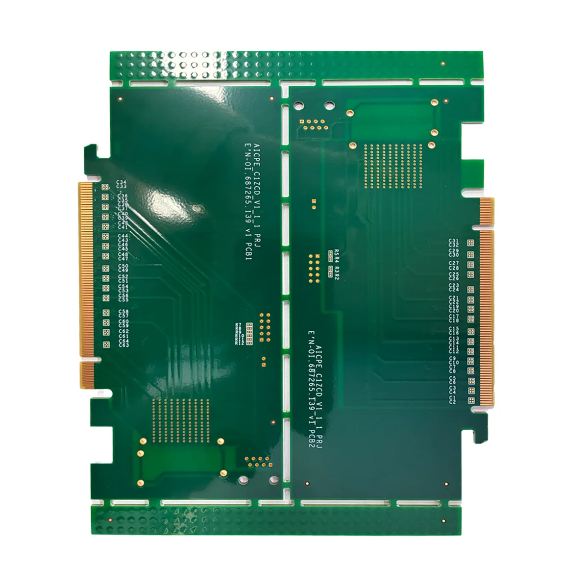 6-Layer High-Performance Multilayer PCB – bottom View