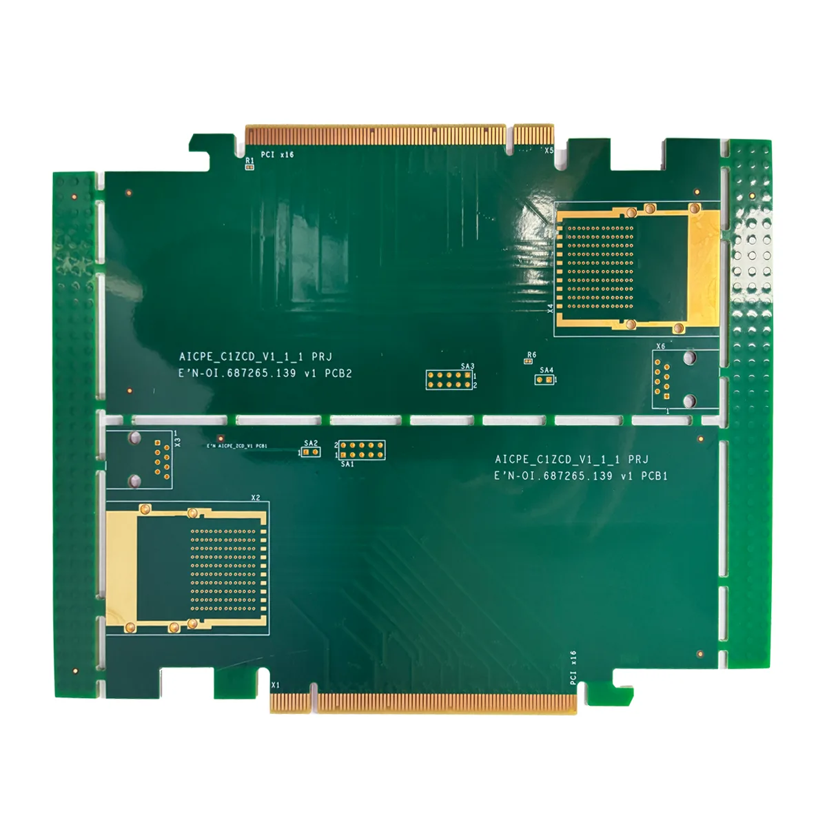 6-Layer High-Performance Multilayer PCB – Top View