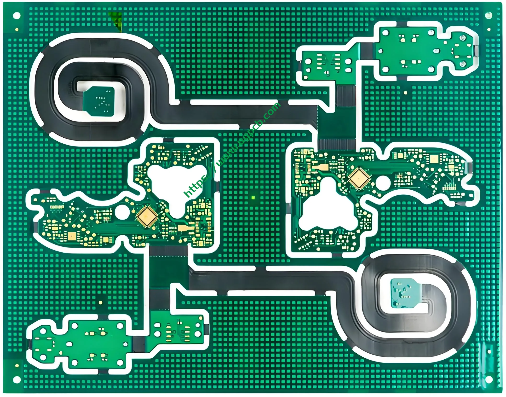 UGPCB Module Rigid-Flex PCB | 4R+2F FR4+PI Rigid-Flex Board | ENIG 1oz Copper