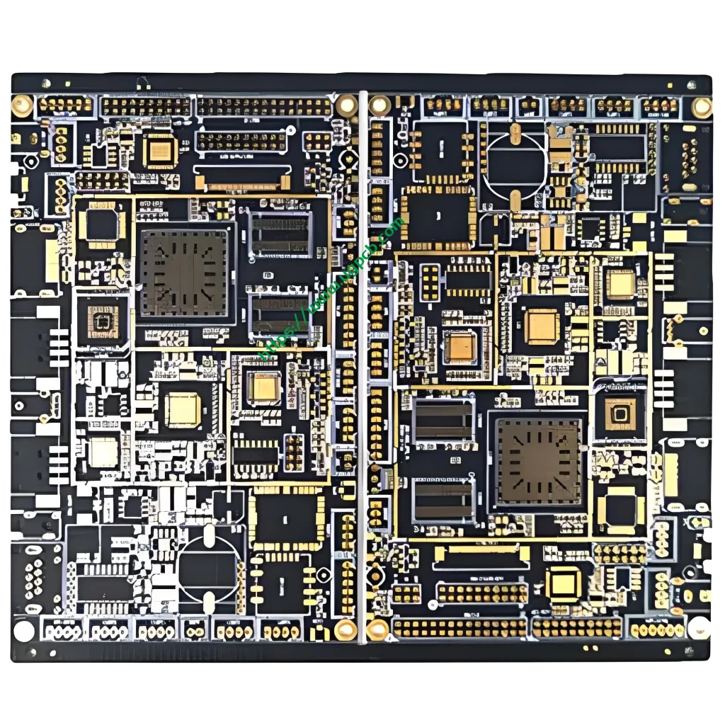 Изображение продукта печатной платы материнской платы вытяжки UGPCB - 82.63Двусторонняя плата x46,7 мм KB6165G Отделка ENIG, черная паяльная маска, белая надпись