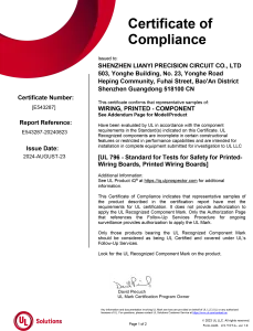 UGPCB’s UL Certification