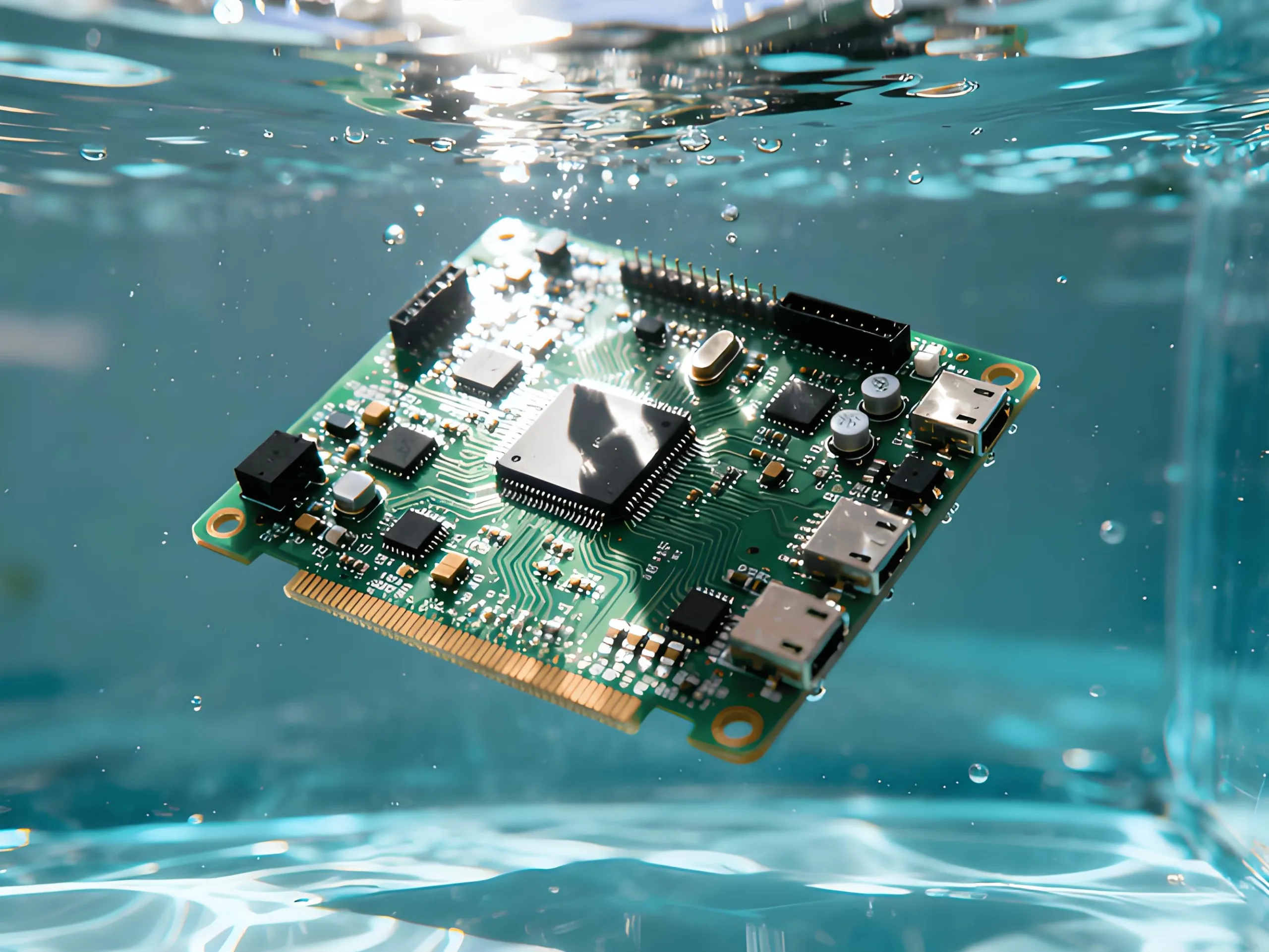 PCBA with PECVD Vacuum Nano-Coating for Waterproof, Salt Spray, and Chemical Resistance.